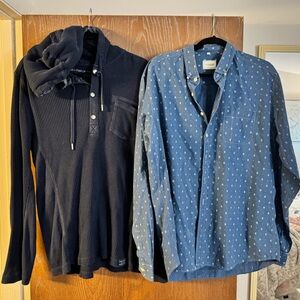2 Men’s XL Long Sleeve Shirts. Frank & Oak/Calvin Klein Jeans